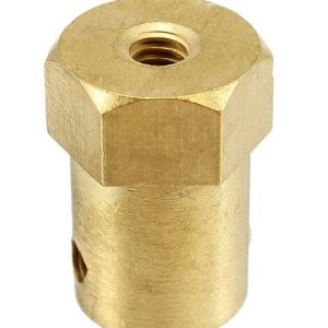 ACOPLE DE BRONCE HEXAGONAL MOTOR  DE EJE 4MM 18MM LONGITUD