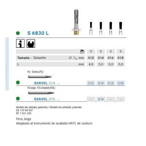 S6830L.314.014 FRESA DIAMANTE FG CX5 KOMET