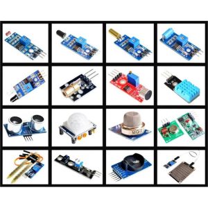 KIT DE 16 SENSORES Y MÓDULOS PARA ARDUINO Y RASPBERRY