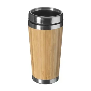 Taza Isotérmica Acero Inox Bambú 38cl