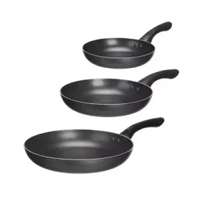 Set 3 Sartenes Aluminio Negro