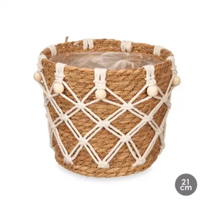 Maceta Esparto Conica Macramé 21cm