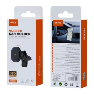 Soporte Magnético con clip para Rejillas, 360 Rotación, Azul