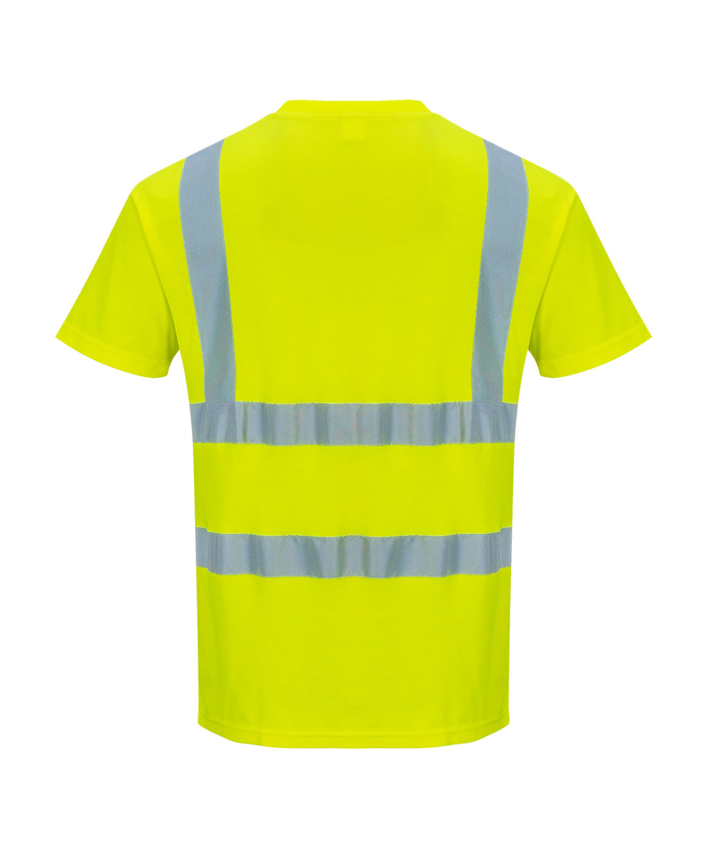 CAMISETA ROJO ALTA VISIBILIDAD PORTWEST S478 - Imagen 3