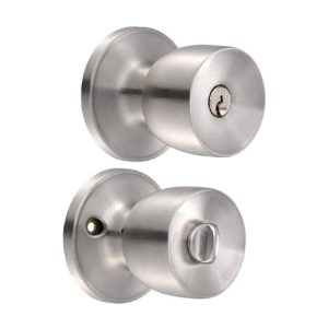Cerradura De Pomo (Copa) Para Baño, Acero Inoxidable Lock 20PO
