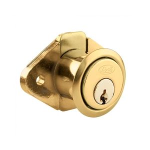 Cerradura Para Mueble Ovalada Laton Brillante Lock 12CM
