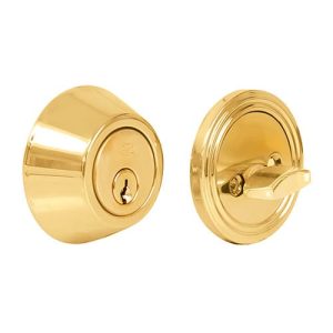 Cerrojo Tubular Sencillo, Acabado Laton Brillante Lock 17CE