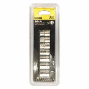 Juego De 7 Dados Metricos Cuadro 3/8″ De 6 Puntas Stanley 85-729