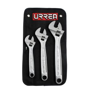 Juego de llaves ajustables cromadas, 3 piezas Urrea 795