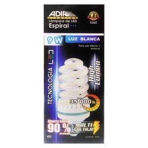Foco Led Espiral Luz Blanca De 9W Adir 5360