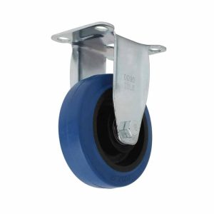 Rodaja De Goma Eslastica Azul Fija Con Placa 5″ ZF5122