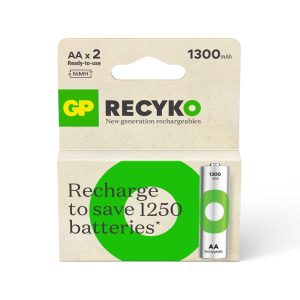 PILA RECARGABLE AA GP 1300MAH * 2